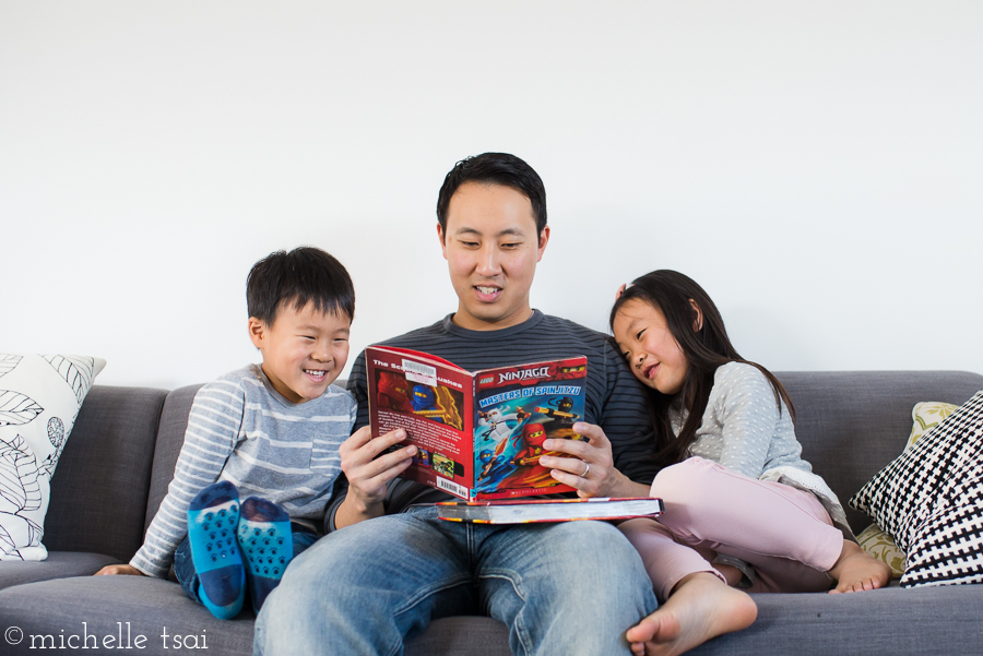 Just doing their family life which included readings of Ninjago.